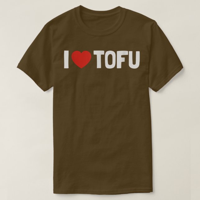 Camiseta Amo el Tofu Funny Heart Vegan Vegetarian Valentin (Diseño del anverso)