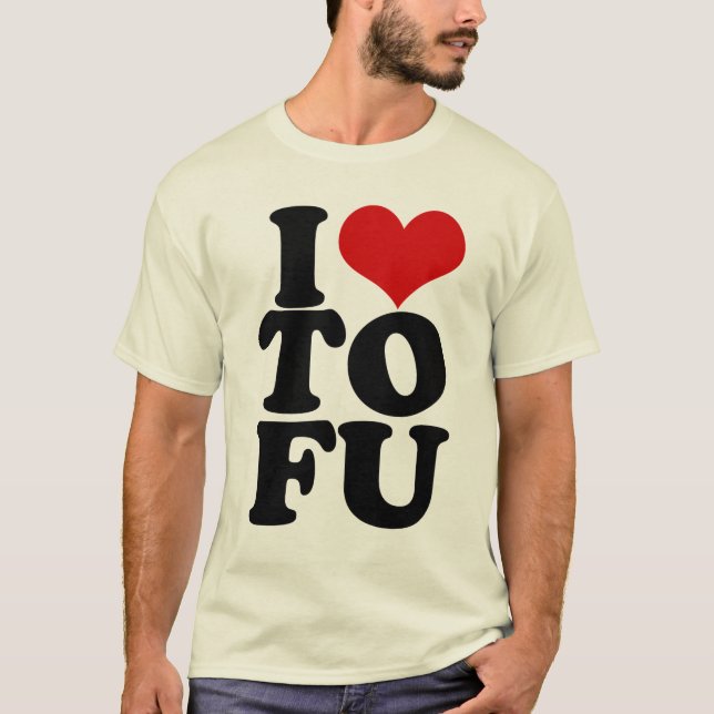 Camiseta Amo el Tofu Funny Humor vegano (Anverso)