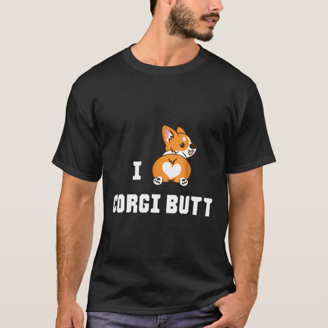 Camiseta Amo el trasero de Corgi (Anverso)