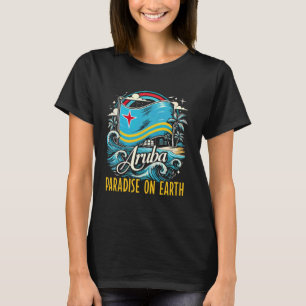 Camiseta Amo el viaje tropical de Aruba por país vacaciones