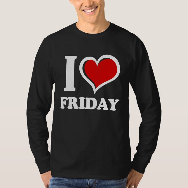 Camiseta Amo el viernes Me encanta (Anverso)