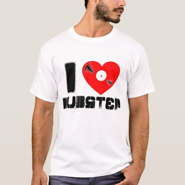 Camiseta amo el vinilo del dubstep (Anverso)