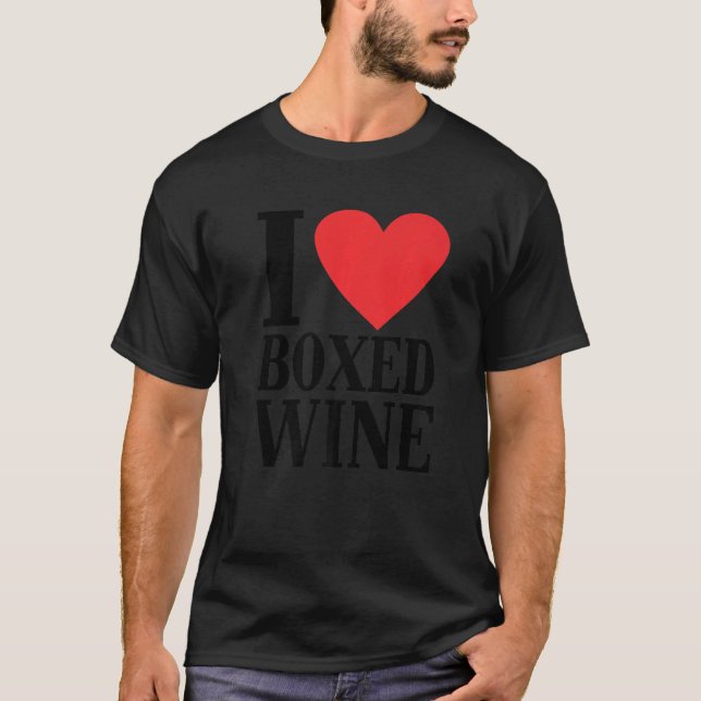 Camiseta Amo el vino barato en caja (Anverso)
