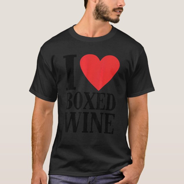 Camiseta Amo el vino barato en caja (Anverso)