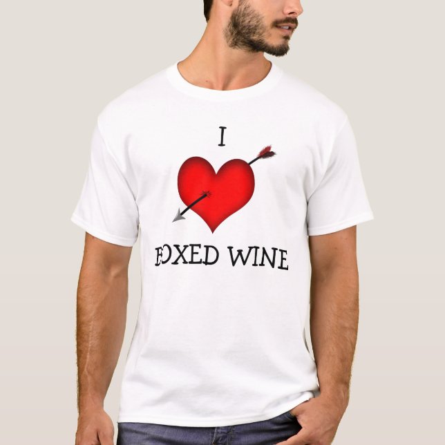 CAMISETA AMO EL VINO ENCAJONADO (Anverso)