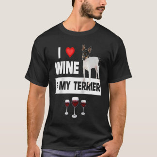 Camiseta Amo el vino y mi padre mamá, amante del perro del