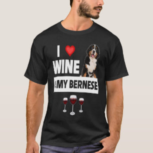 Camiseta Amo el vino y mi papá papá, mamá de perro de monta