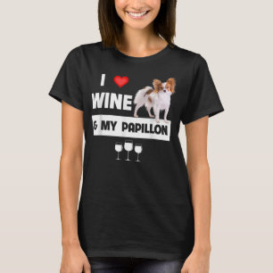 Camiseta Amo el vino y mi papilón papá papá bebe P