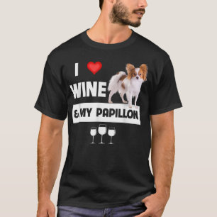 Camiseta Amo el vino y mi papilón papá papá bebe P