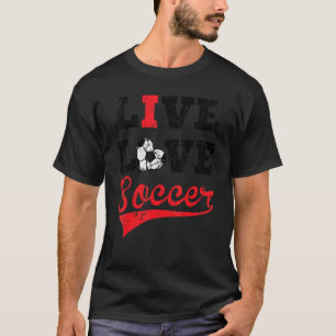 Camiseta Amo el Vintage rojo del fútbol
