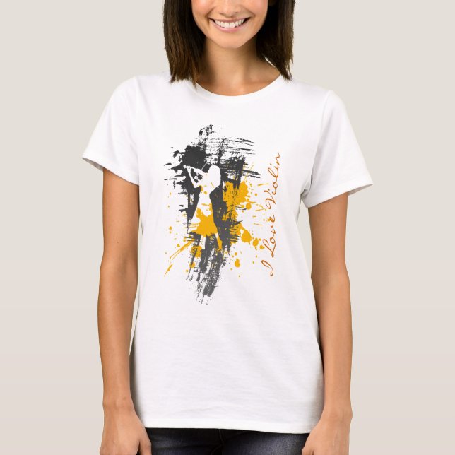 Camiseta Amo el violín (Anverso)