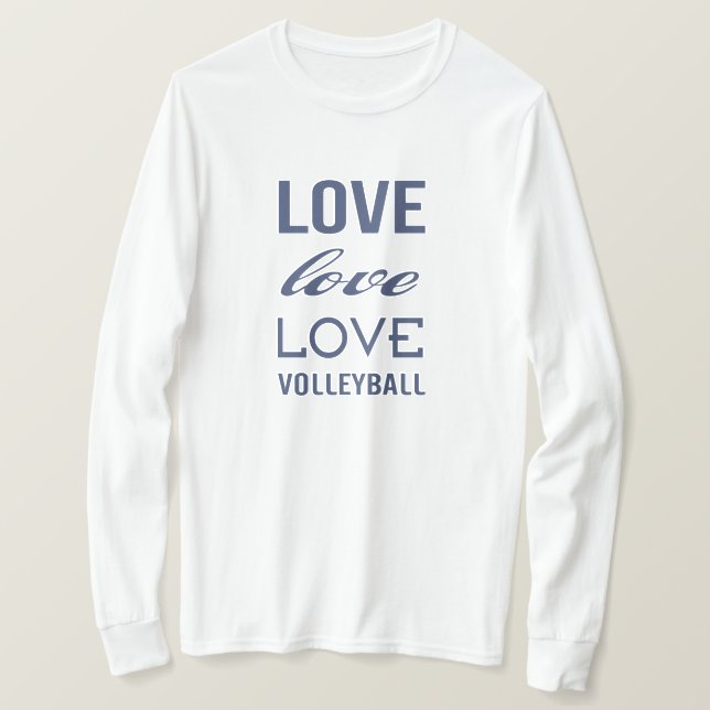 Camiseta Amo el voleibol (Anverso del diseño)