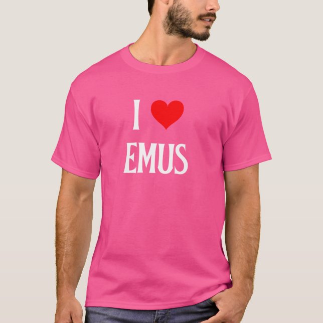Camiseta Amo Emus I Heart Emus Australian Flightless Bir (Anverso)