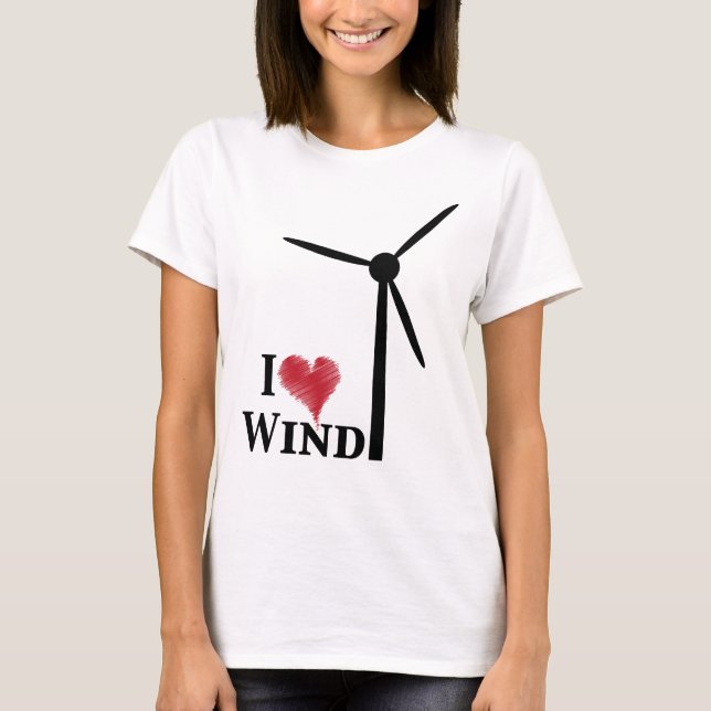 Camiseta amo energía eólica (Anverso)