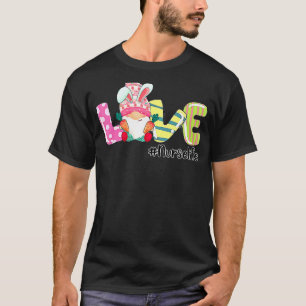 Camiseta Amo Enfermera Pascua Bunny Stethoscope Día de la M