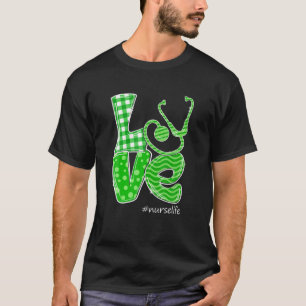Camiseta Amo Enfermera Vida Estetoscopio Ropa de escúfalo