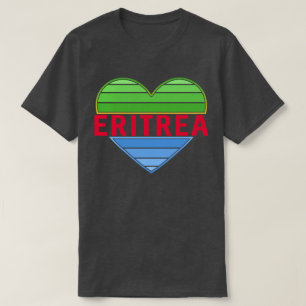 Camiseta Amo Eritrea, corazón eritreo
