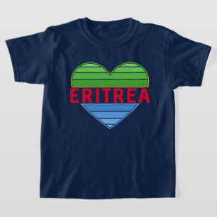 Camiseta Amo Eritrea, corazón eritreo