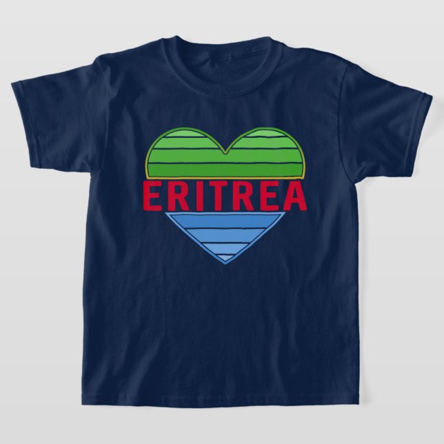 Camiseta Amo Eritrea, corazón eritreo (Distribución)