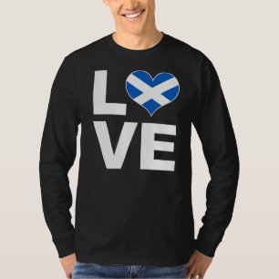 Camiseta Amo Escocia Bandera del Corazón