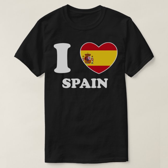 Camiseta Amo España Bandera del Corazón Hombres Niños Souve (Diseño del anverso)