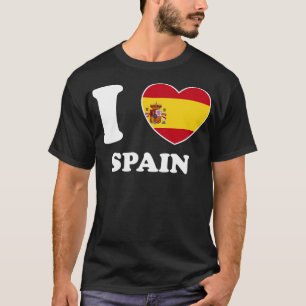 Camiseta Amo España Bandera del Corazón Hombres Niños Souve