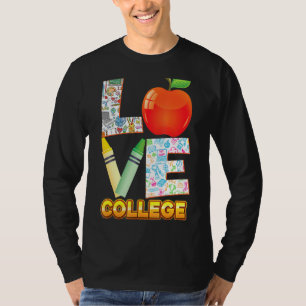 Camiseta Amo Estudiante Universitario De Regreso A La Escue