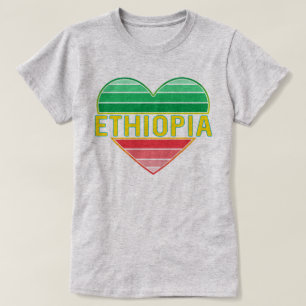 Camiseta Amo Etiopía, corazón etíope