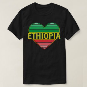 Camiseta Amo Etiopía, corazón etíope