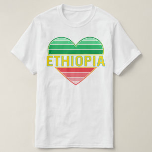 Camiseta Amo Etiopía, corazón etíope