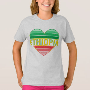 Camiseta Amo Etiopía, corazón etíope