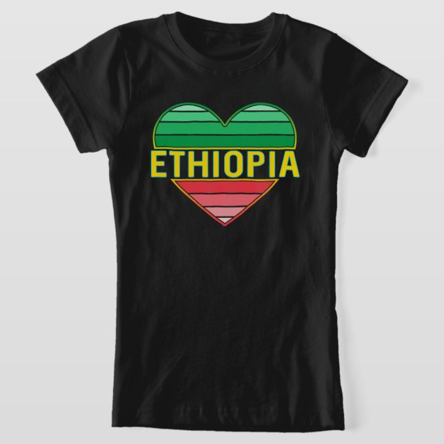 Camiseta Amo Etiopía, corazón etíope (Distribución)