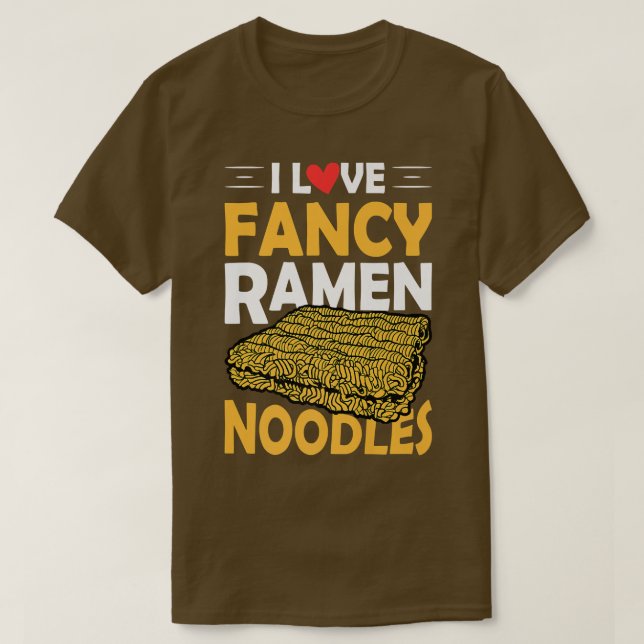 Camiseta Amo Fancy Ramen Noodles Graciosos Noodle Comedor A (Diseño del anverso)