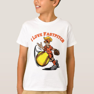 Camiseta Amo Fastpitch, naranja