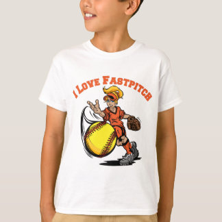 Camiseta Amo Fastpitch, naranja