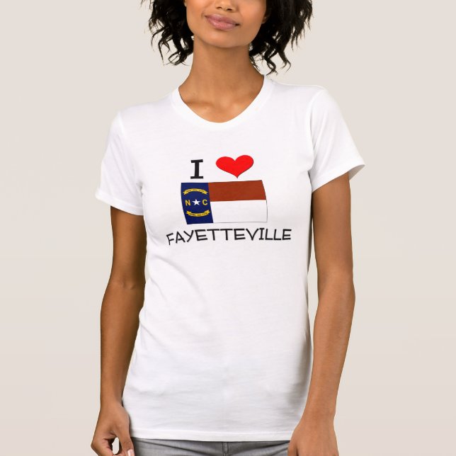 Camiseta Amo Fayetteville Carolina del Norte (Anverso)