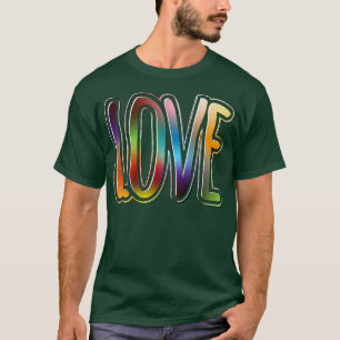 Camiseta AMO Feliz Día del Orgullo con el color arcoiris LG