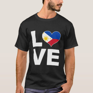 Camiseta Amo Filipinas - Bandera del Corazón Filipinas