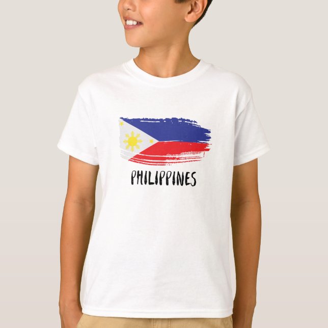 Camiseta Amo Filipinas con bandera (Anverso)