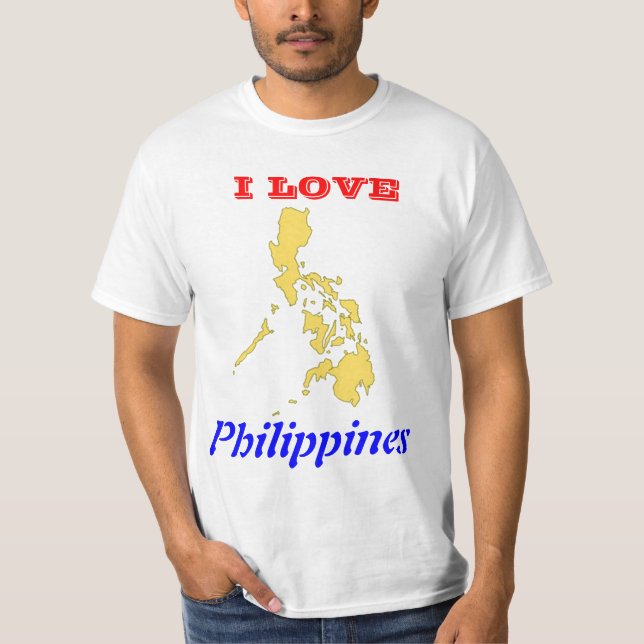 Camiseta Amo Filipinas con el mapa (Anverso)