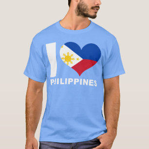 Camiseta Amo Filipinas Corazón Bandera Filipinas retro