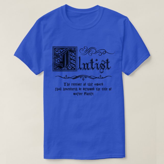 Camiseta Amo Flutista Medieval (Diseño del anverso)