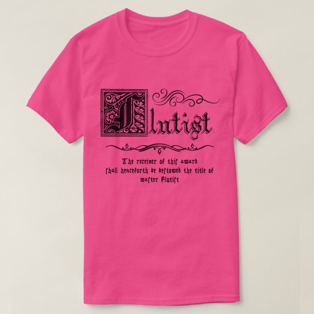Camiseta Amo Flutista Medieval (Diseño del anverso)