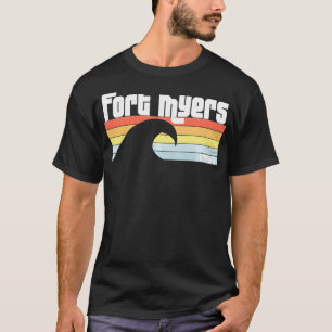 Camiseta Amo Fort Myers Florida Ola del Océano Atlántico FL