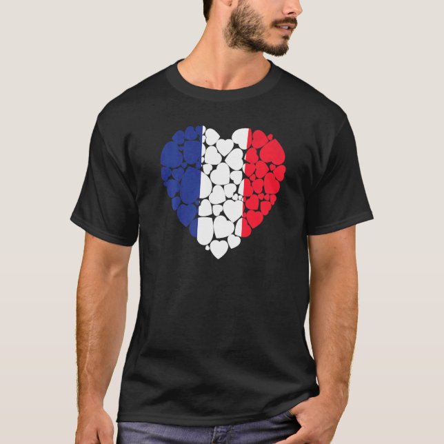 Camiseta Amo Francia Bandera Francesa Francia (Anverso)