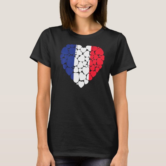 Camiseta Amo Francia Bandera Francesa Francia (Anverso)