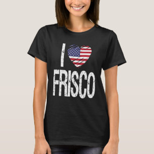 Camiseta Amo Frisco Con Bandera Estadounidense