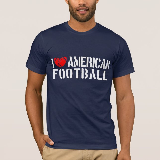 Camiseta Amo fútbol americano (Anverso)