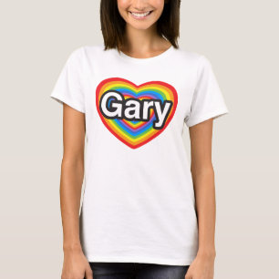 Camiseta Amo Gary. Te amo Gary. Corazón