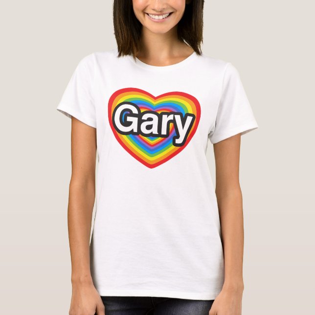Camiseta Amo Gary. Te amo Gary. Corazón (Anverso)
